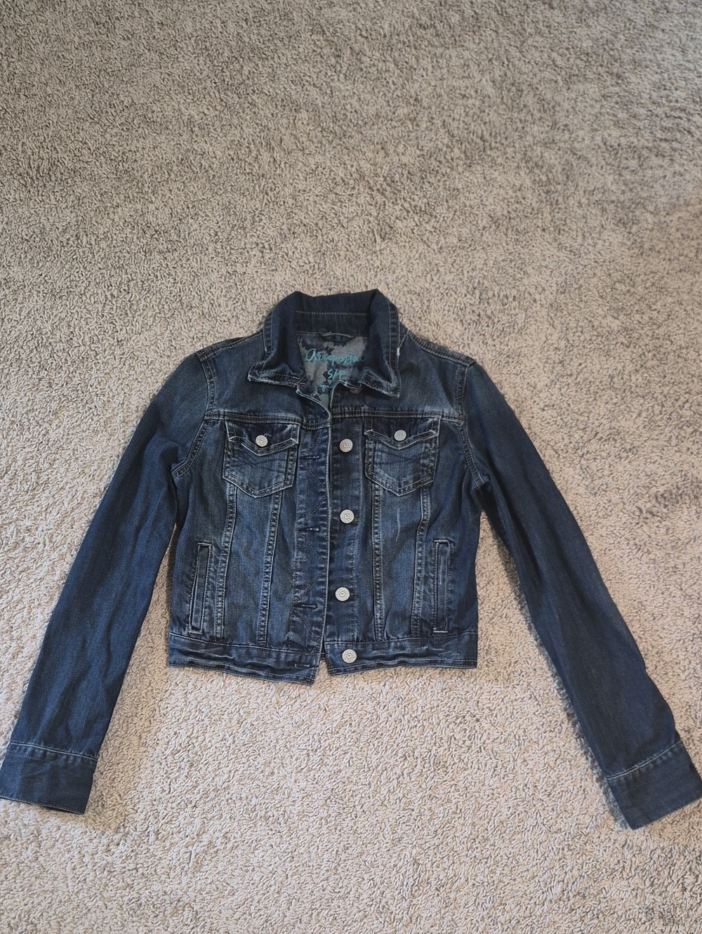 Aéropostale Denim Piece in Teal Script